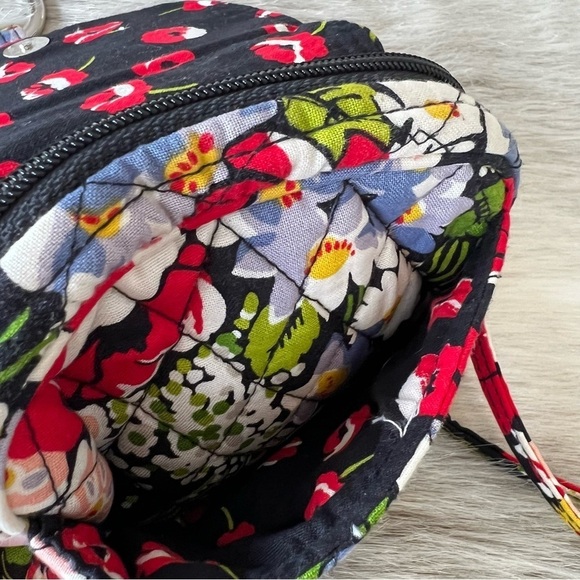 VERA BRADLEY Poppy Fields Little Hip Bag Crossbody Belt Bag Y2K Red Floral 2010 - Picture 11 of 15